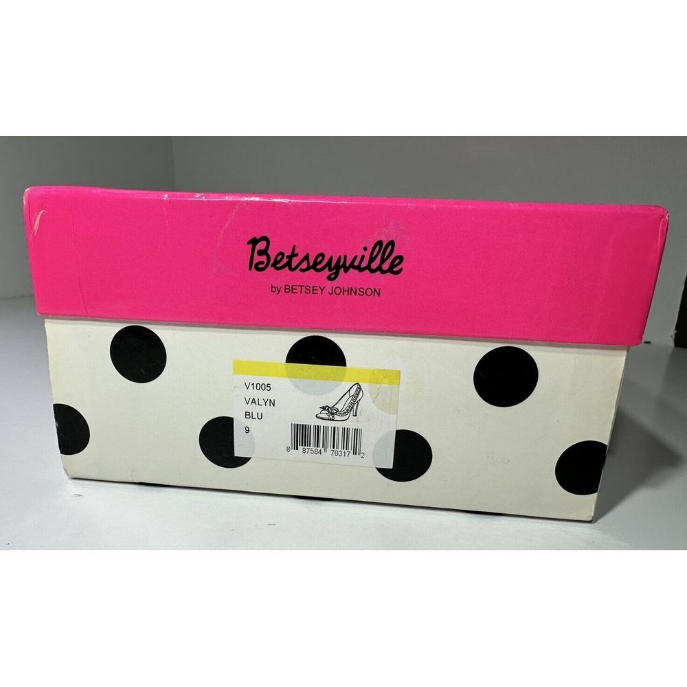Betseyville by‎ Betsey Johnson Valyn Blue Polka Dots Bow Pumps 9M - Picture 10 of 10